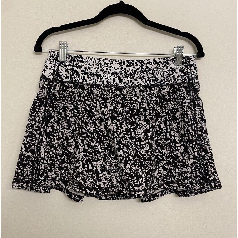 Lululemon Pace Rival Skirt Sz 6 Skort Chirasu Black Lightweight Yoga Running